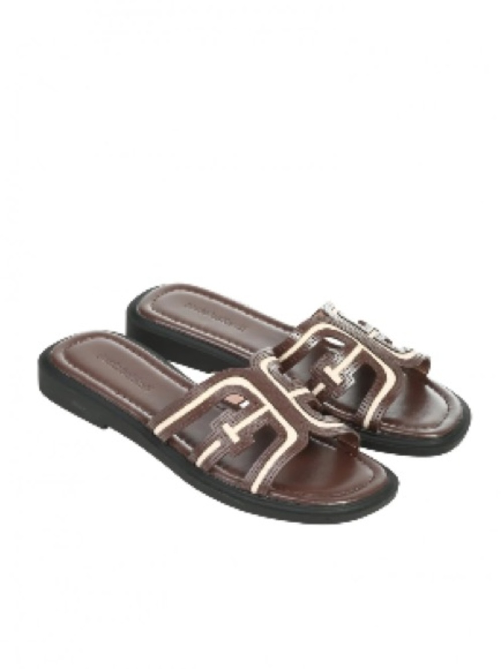 Women's Brown Slide Sandals, size 6